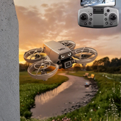 LED Işıklı Mini Drone Kameralı Headless ve APP Destekli