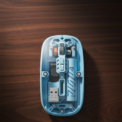 Bluetooth 5.2 Destekli Mavi Pilli Kablosuz Mouse