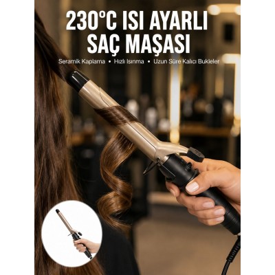 230 Derece Isı Ayarlı Seramik Saç Maşası 25 mm Yeni Nesil