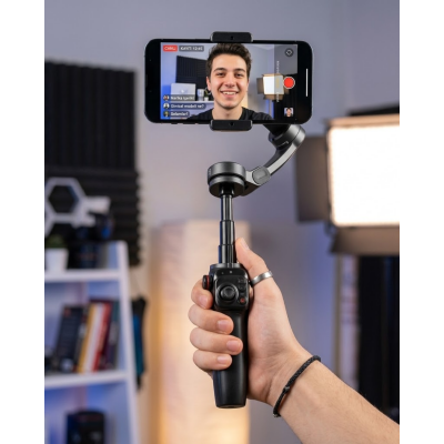 3 Eksen Telefon Gimbal Stabilizer Video Sabitleyici Vlog ve Çekim Aparatı