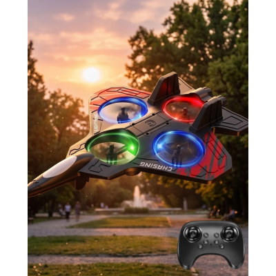 Uzaktan Kumandalı Drone Uçak LED Işıklı 360 Derece Akrobatik Hareket Özellikli