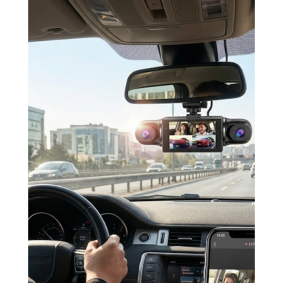 1080P Araç Kamerası Mobil Uygulama Bağlantılı G Sensörlü Güvenlik Sistemi