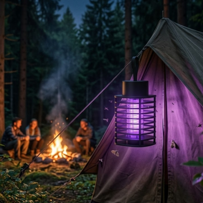 Şarjlı Sivrisinek Öldürücü Lamba Taşınabilir Sessiz ve Kimyasal İçermeyen