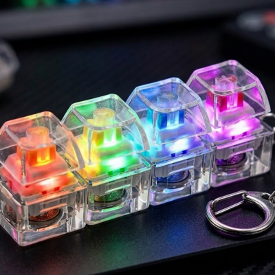 Klik Tuşlu Fidget Anahtarlık Mekanik Klavye Hissi Veren Stres Giderici