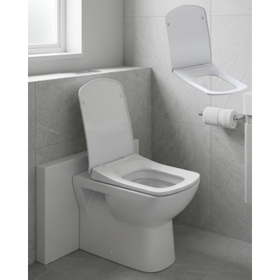 Kare Slim Klozet Kapağı Sessiz Kapanma Dayanıklı Tasarım