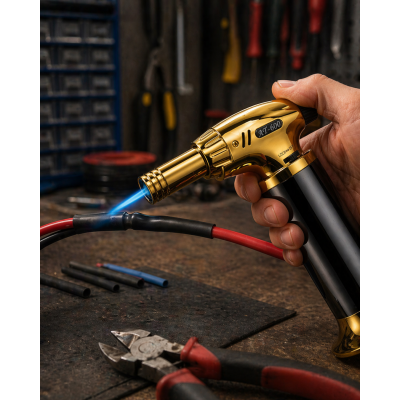 Bütan Gazlı Pürmüz Çakmak Şık Tasarımlı Güçlü Alevli Torch