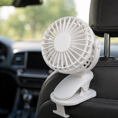 360 Derece Dönebilen Mandallı Şarjlı Mini Masa Fanı (Kopya)