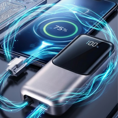 LED Ekranlı Süper Fast Charge Özellikli Mini Powerbank