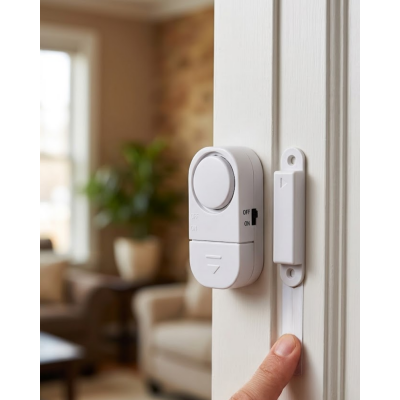 Kapı Alarmı Pencere Sensörü 90 dB Sesli Güvenlik Sistemi Kolay Montajlı