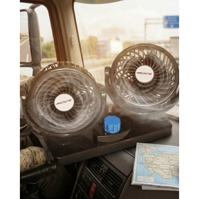 12V Oto Fan Çakmaklık Girişli Ayarlanabilir Başlıklı Araç Vantilatörü