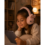 Peluş Bluetooth Kulaküstü Kulaklık Şarjlı Mikrofonlu TF Kart Destekli