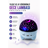 Gökyüzü Temalı Bluetooth Ve Hoparlörlü Şarjlı Çocuk Gece Lambası