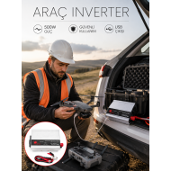 Araçtan Ev Tipi Priz 500W Kullanımı İnvertör