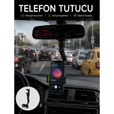 Dikiz Aynası Telefon Tutucu Katlanabilir Ayarlanabilir Araç İçi Telefon Standı