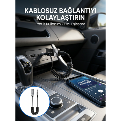 AUX Girişli Cihazlar İçin Kablosuz Bluetooth Adaptörü
