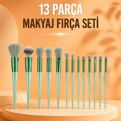 13 Parça Makyaj Fırça Seti Far Fırçası Allık Fırçası Yumuşak Uçlu