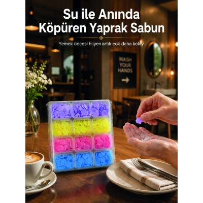 24 Adet Taşınabilir Yaprak Sabun Kutusu