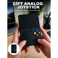 3.5 İnç IPS Ekran Retro Oyun Konsolu 64GB Dahili Hafıza Çift Analog Joystick Taşınabilir El Konsolu
