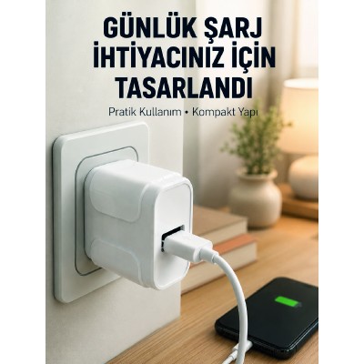 Akıllı Güvenlik Korumalı USB Şarj Başlığı 12W Güç Çıkışı