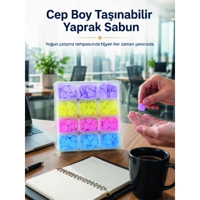 24 Adet Yaprak Sabun ile Pratik Hijyen