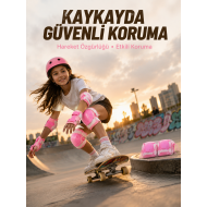 Pembe Çocuk Koruyucu Dizlik Dirseklik ve El Bilek Koruyucu