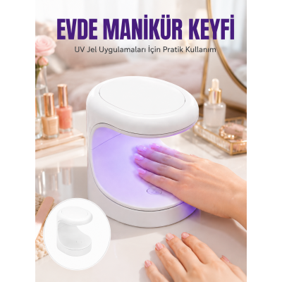 Protez Tırnak Kurutucu Kalıcı Oje Led Oje Kurutucu UV Işınlı Taşınabilir Yeni Nesil