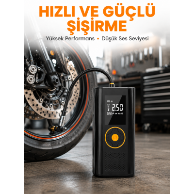 Taşınabilir Dijital Lastik Şişirme Cihazı Güvenli ve Pratik Kullanım Yeni Nesil