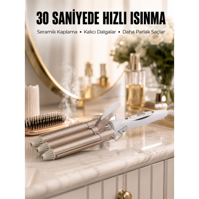 Wag Maşa Profesyonel Saç Şekillendirici İyon Özellikli Isı Kademeli Yeni Nesil