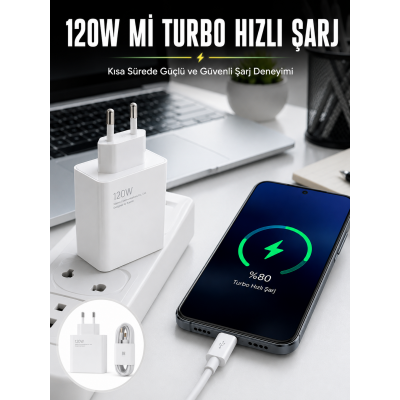 120W Şarj Aleti Type-C Uyumlu Turbo Şarj Aleti Yeni Nesil
