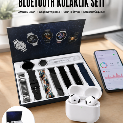 2025 Model Akıllı Saat ve Yeni Nesil Pro Bluetooth Kulaklık ANC Özelliği