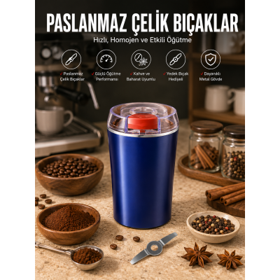 Otomatik Kahve ve Baharat Öğütücü Kolay Ve Taşınabilir