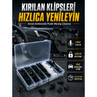 Universal Araç Döşeme Klipsi ve Tampon Sabitleme Pimi Seti 100 Parça Organizer Kutulu