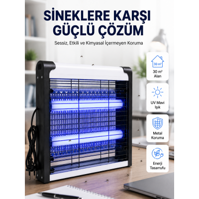 Kimyasal İçermeyen UV Işıklı Elektrikli Sinek ve Böcek Öldürücü
