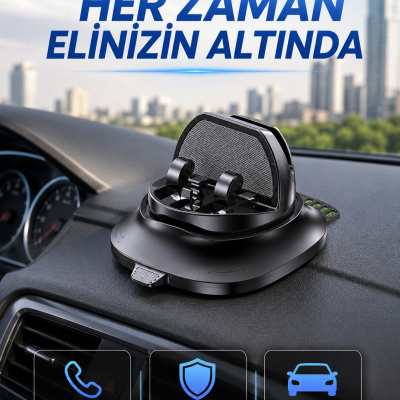 Araç Torpidosu İçin Telefon Tutucu Gizlenebilir Park Telefon Numaralı Stand