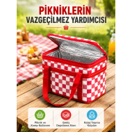 25 Litre Geniş Hacimli Termos Çanta Dayanıklı Fermuarlı Isı Korumalı Taşıma Çantası