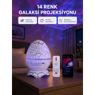 Yıldızlı Gökyüzü Dinozor Yumurta Projektör –  Ayarlanabilir Parlaklık ve Hız