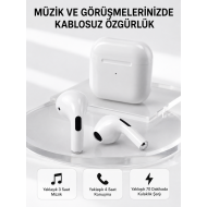 Bluetooth 5.3 TWS Kablosuz Kulak İçi Kulaklık 25 Metre Menzil Şarj Kutulu