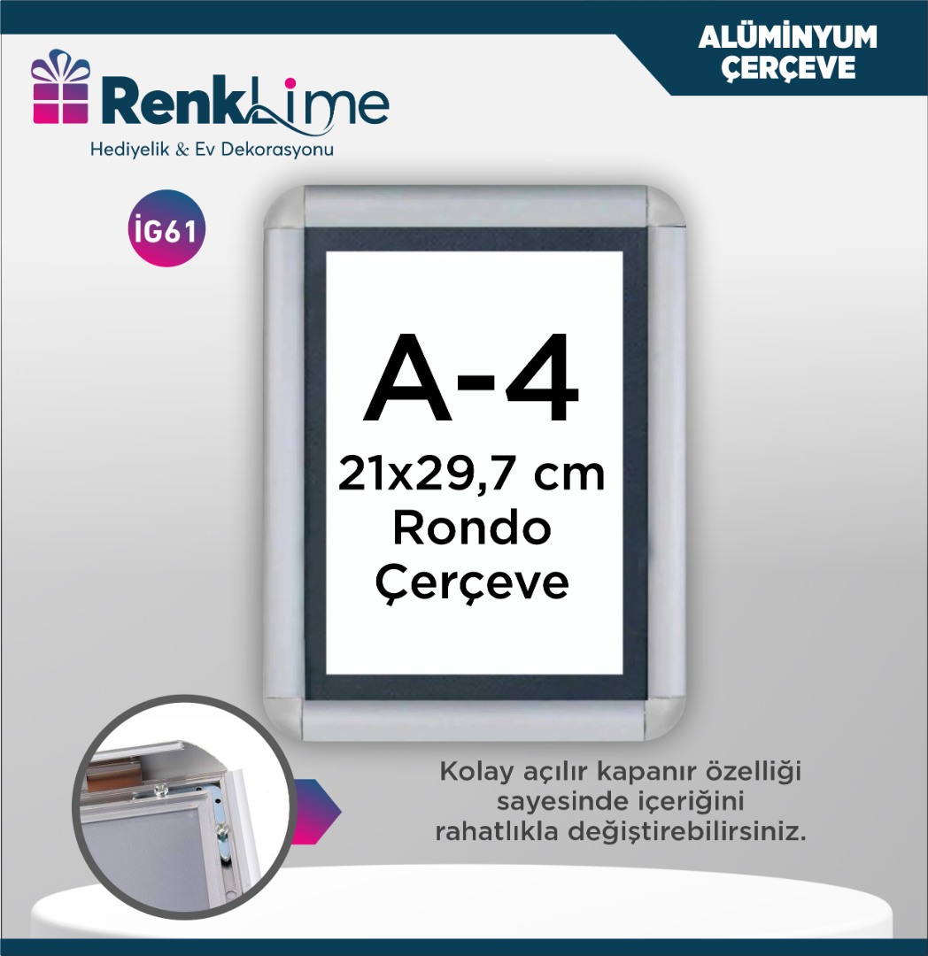 Opti Çerçeve Alüminyum A4 Rondo