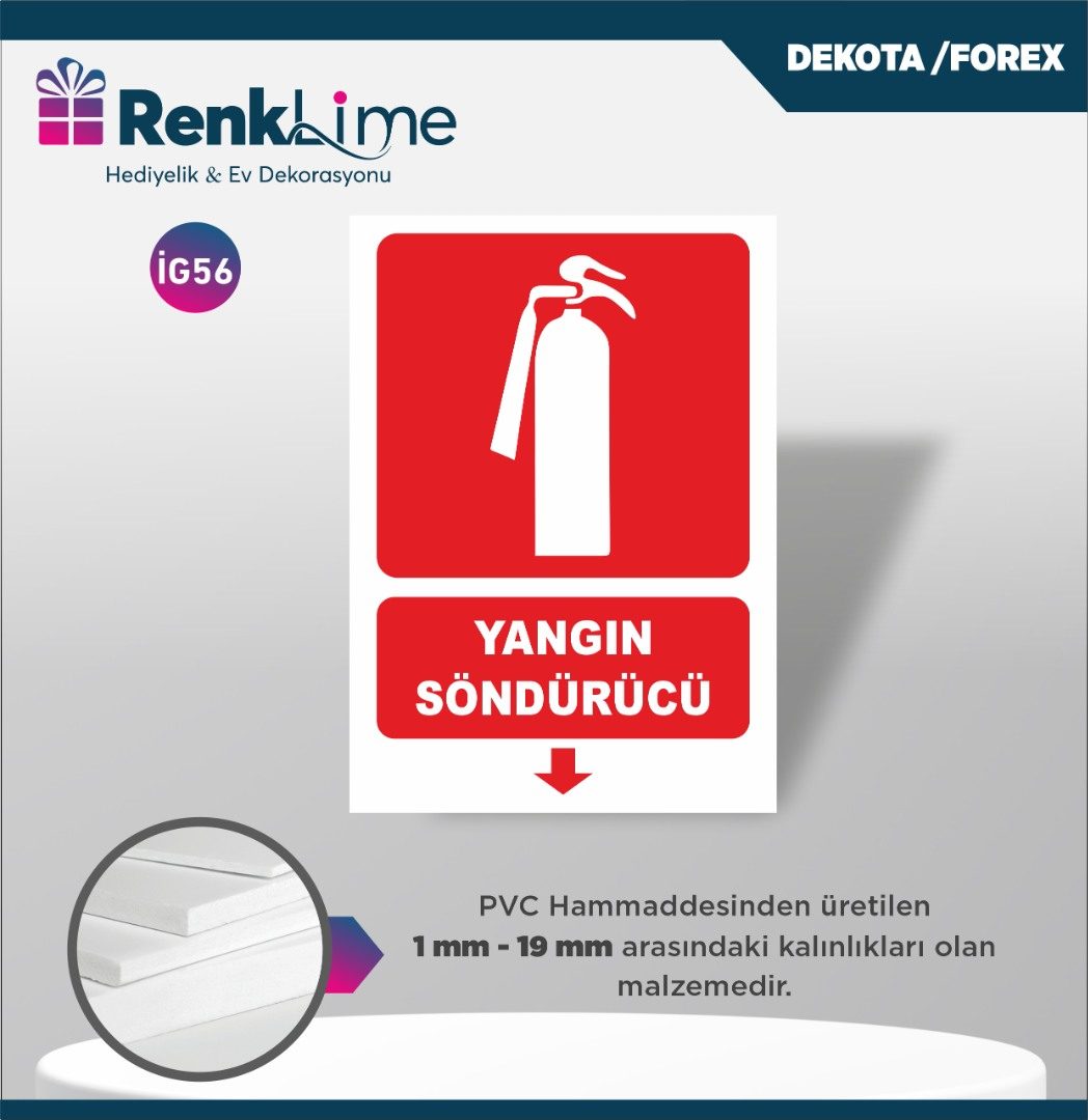 Uyarı İkaz Levhası - Yangın Söndürücü