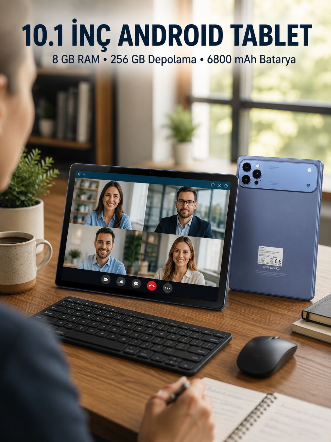 10.1 İnç Android Tablet 8 GB RAM 256 GB Depolama