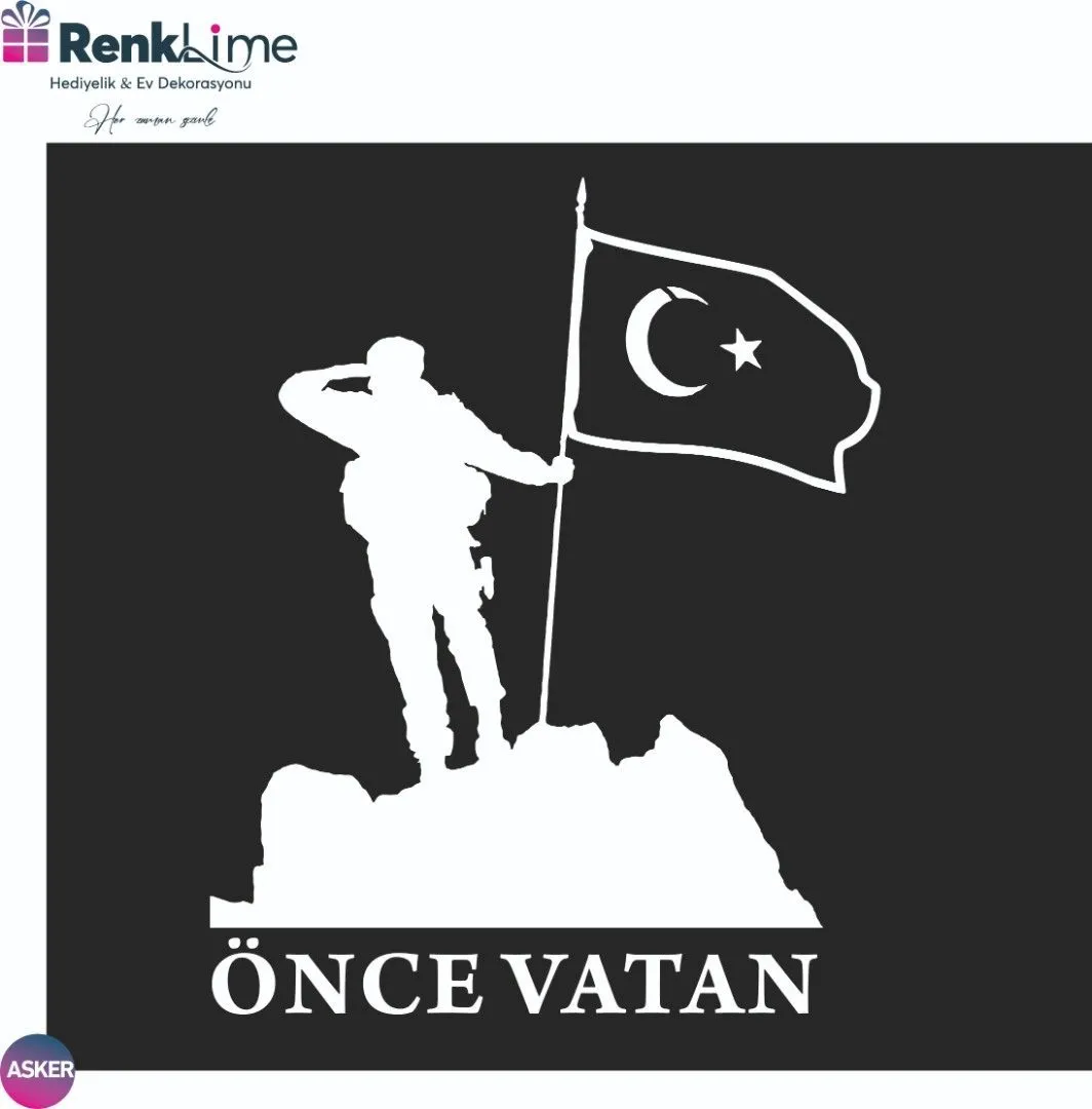 Önce Vatan Folyo sticker kesim