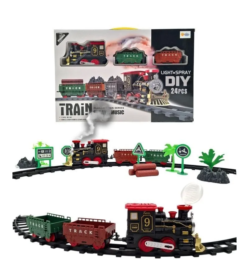 DUMAN ATAN PİLLİ IŞIKLI TREN