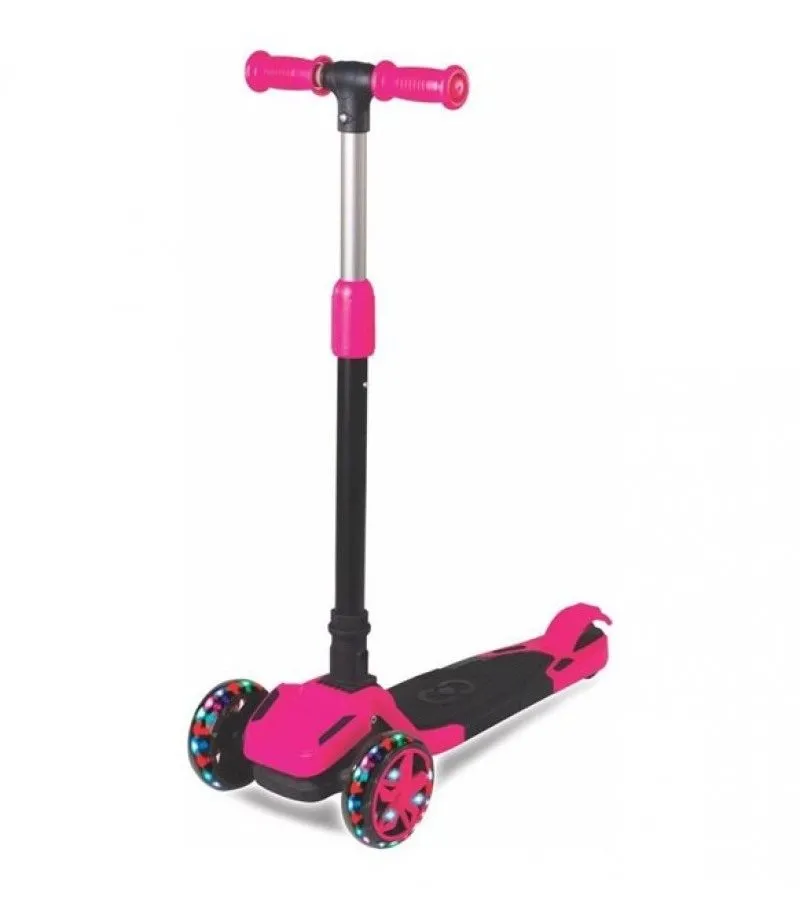 CW TULPAR IŞIKLI KATLANIR SCOOTER PEMBE