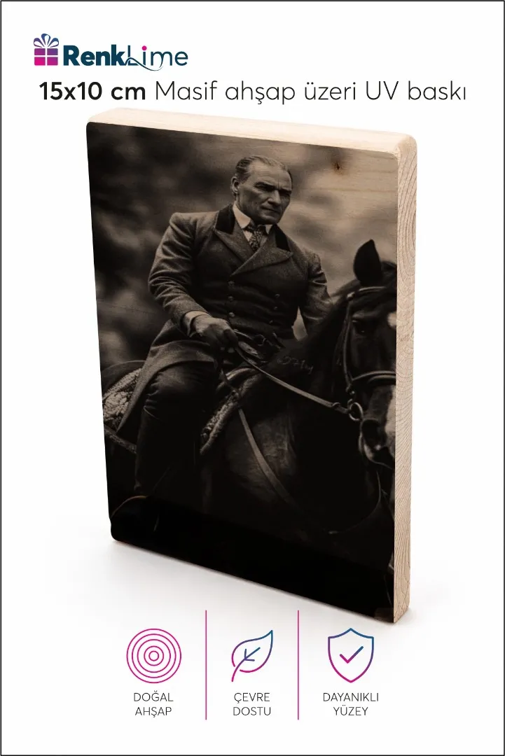 Atatürk  Baskılı Dekoratif Tablo 15x10 cm