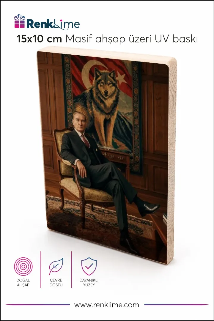 Atatürk  Baskılı Dekoratif Tablo 15x10 cm