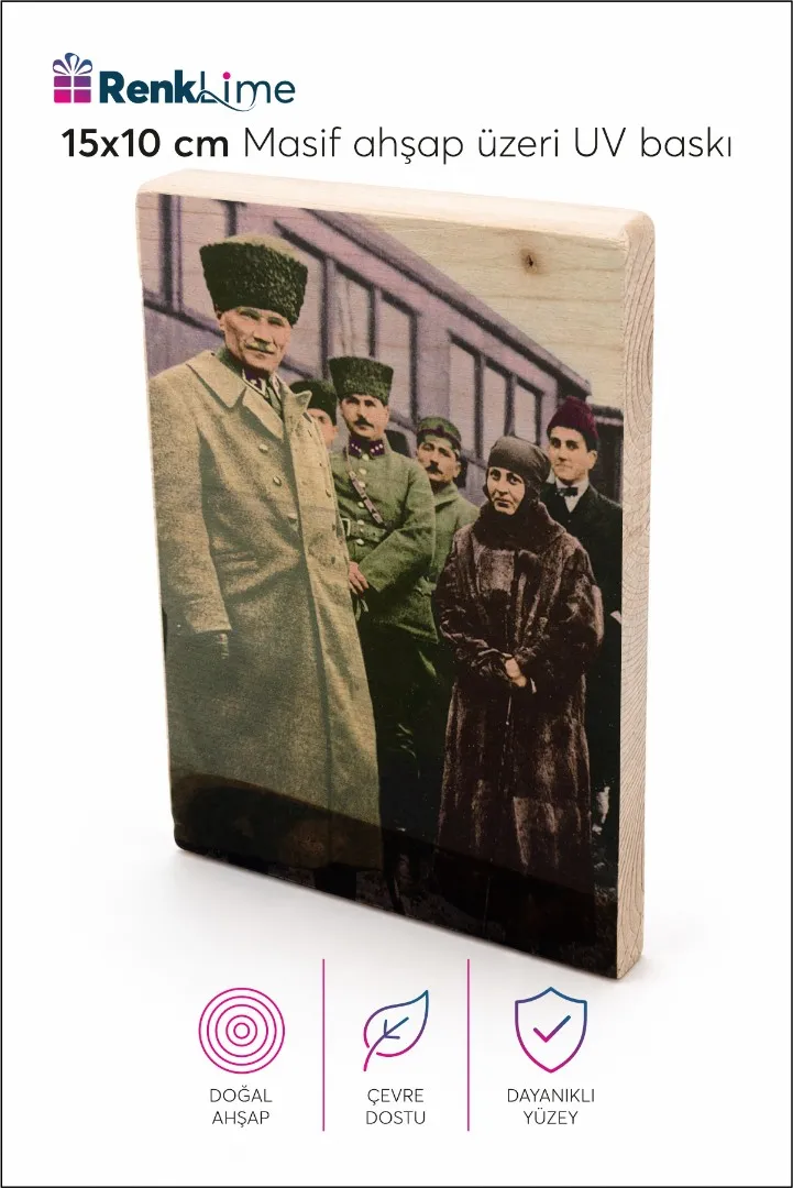 Atatürk  Baskılı Dekoratif Tablo 15x10 cm