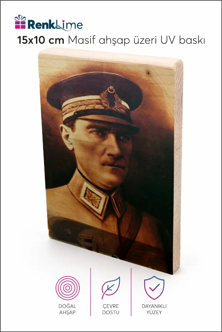 Atatürk  Baskılı Dekoratif Tablo 15x10 cm