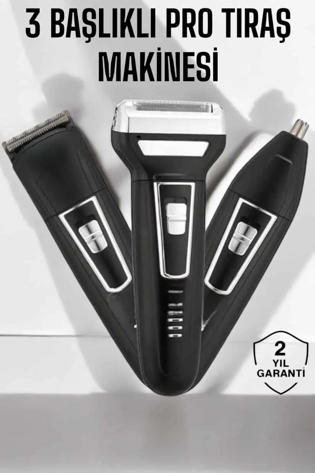 3 Başlıklı Profesyonel Tıraş Makinesi
