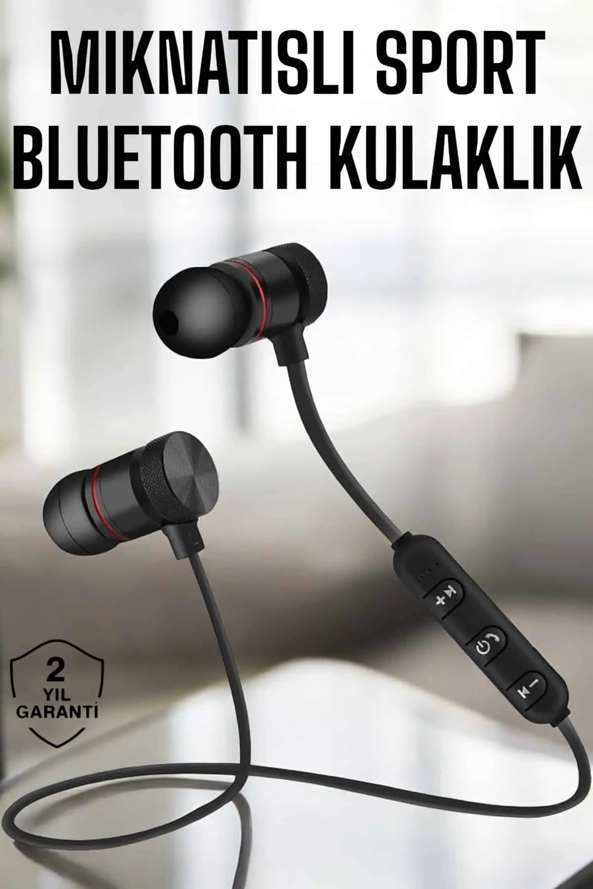 Kablosuz Sport Mıknatıslı Mikrofonlu Kulak İçi Kulaklık
