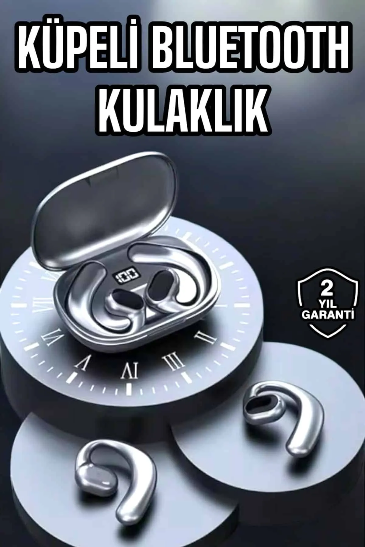 Bluetooth Kulaklık Oyuncu Kulaklığı Küpe Görünümlü Dijital Göstergeli
